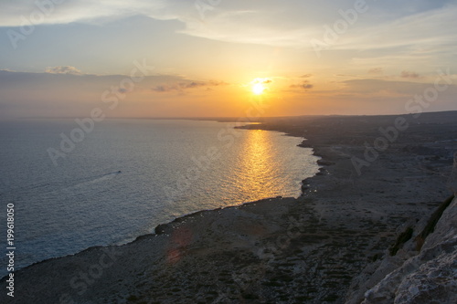 Sunset at Cavo Greco cape, Cyprus