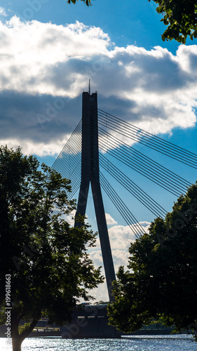Cable-stayed bridge in Riga