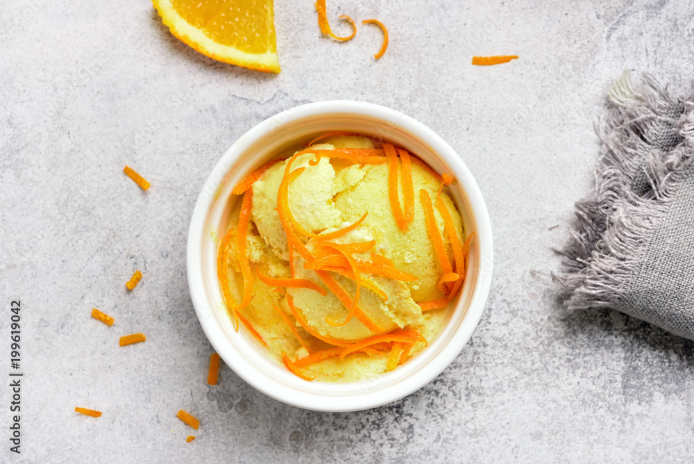 Orange ice cream Orange ice cream