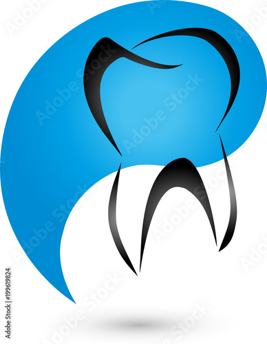 Zahn und Tropfen, Zahnpflege, Zahnarzt, Zahnmedizin, Logo