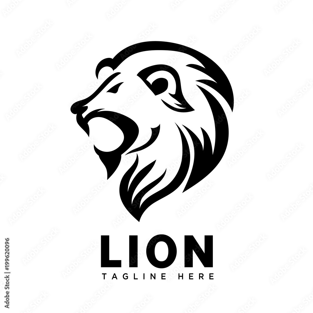 roaring lion art logo