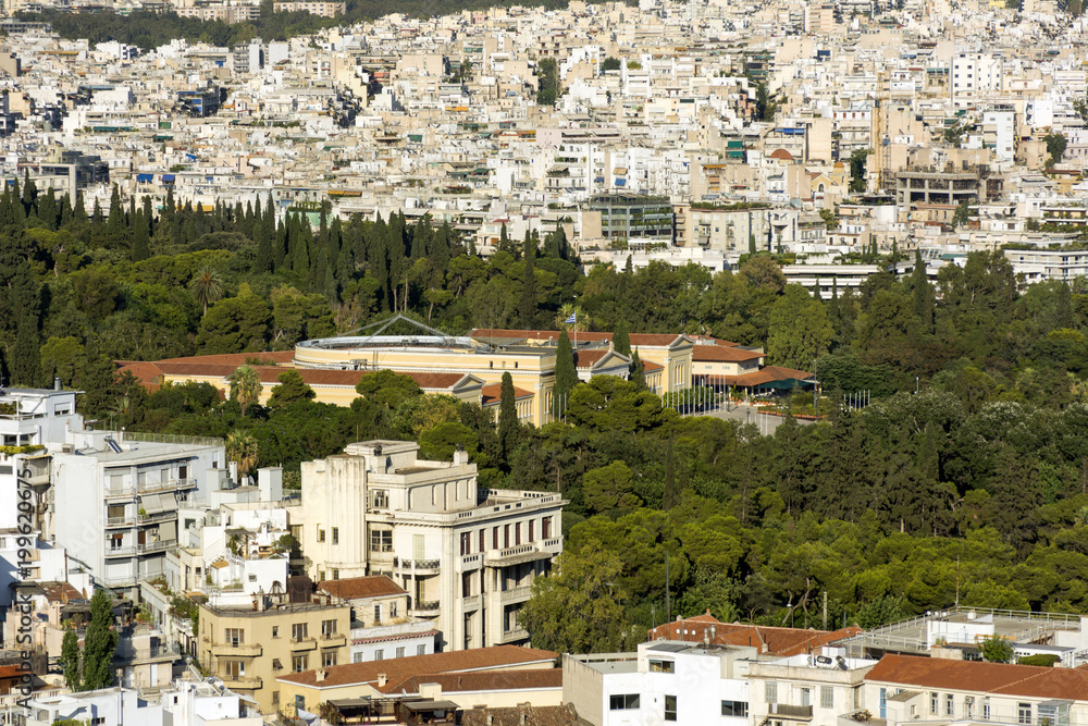 view Tapeon in Athens cityscape ,Greece