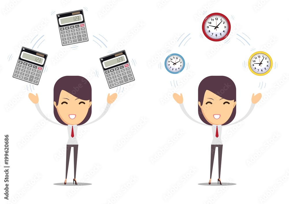 financial advisor - Bookkeeping services and time management. Profit, finances concept. Vector, flat illustration financial advisor - Bookkeeping services and time management. Profit, finances concept. Vector, flat illustration