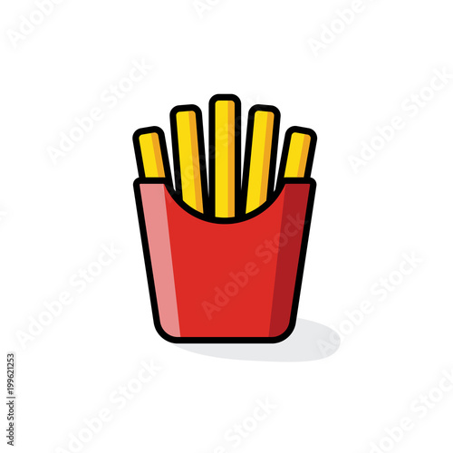 french fries colour icon