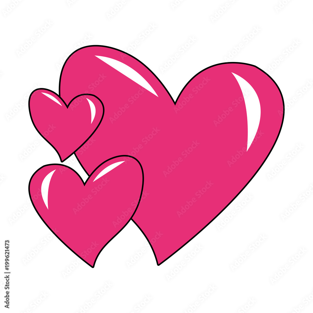 Lovely hearts cartoon vector illustration graphic design Lovely hearts cartoon vector illustration graphic design