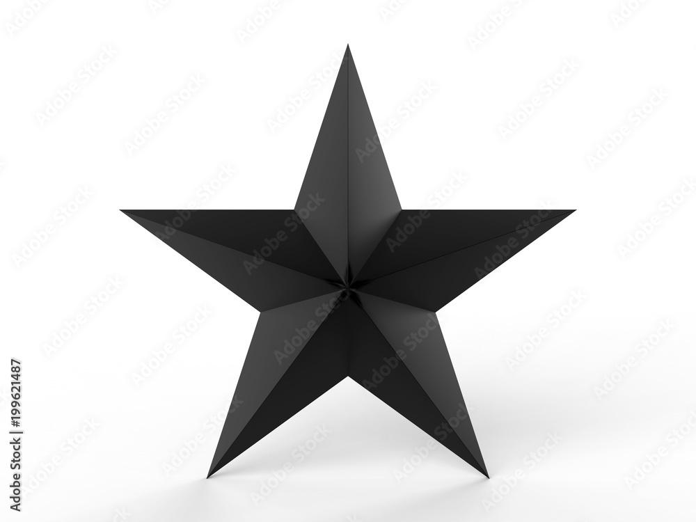 Obraz premium 3D illustration - black star