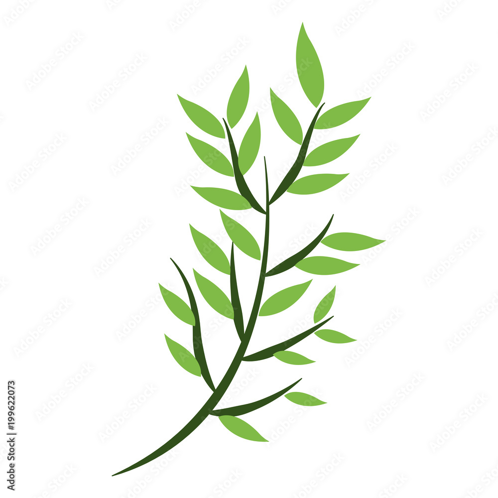 Fototapeta premium Bouquet of leaves cartoon vector illustration graphic design