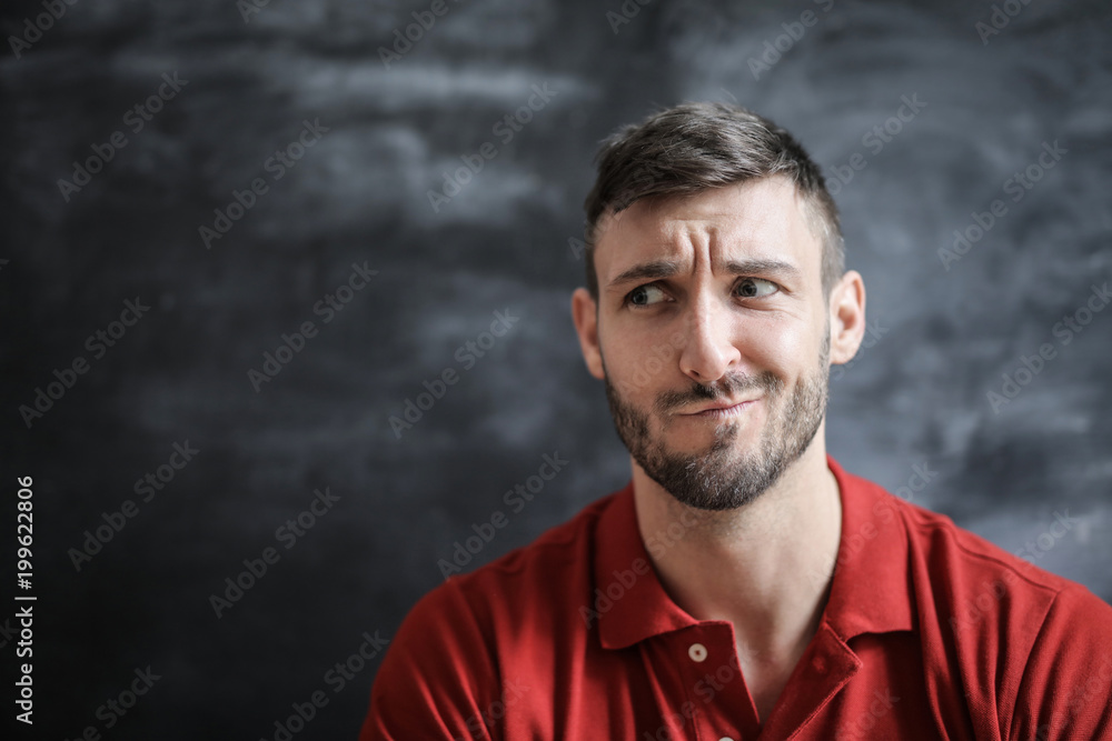 Portrait of disappointed man Portrait of disappointed man