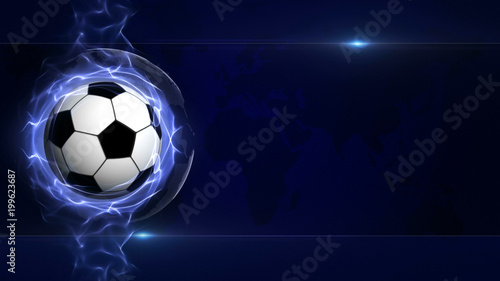 SOCCER BALL Computer Graphics Background, Sport Illustration
