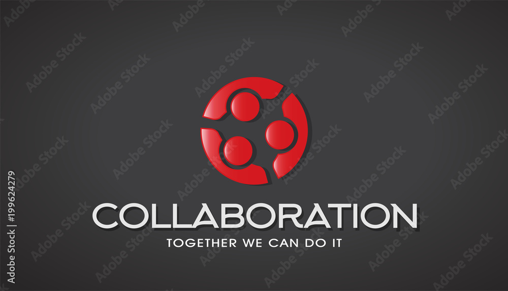 Three People Collaboration. Concept of Teamwork and Great work. Three People Collaboration. Concept of Teamwork and Great work.