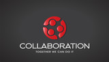 Three People Collaboration. Concept of Teamwork and Great work.