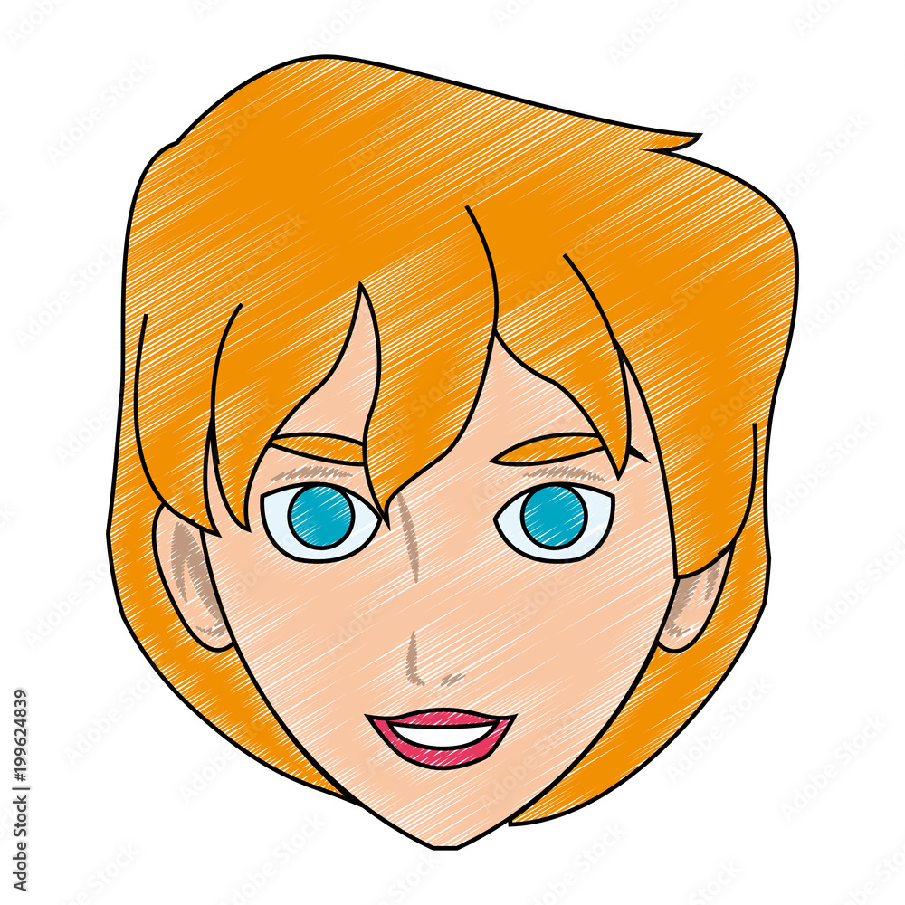 Young woman cartoon vector illustration graphic design