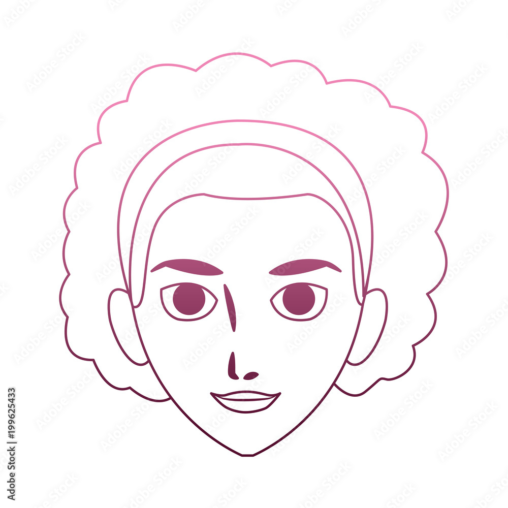 Young woman cartoon on purple lines vector illustration Young woman cartoon on purple lines vector illustration