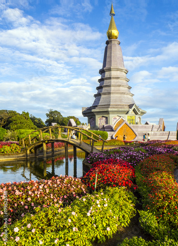 Doi Inthanon  Chom Thong  Chiang Mai Province  Thailand This mountain is an ultra prominent peak and the highest. Naphamethinidon and Naphaphonphumisiri  two chedis near the summit. 