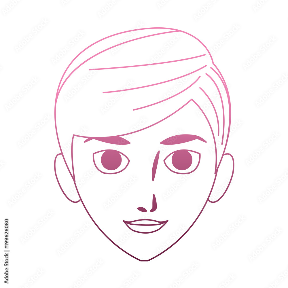 Young man cartoon on purple lines vector illustration Young man cartoon on purple lines vector illustration