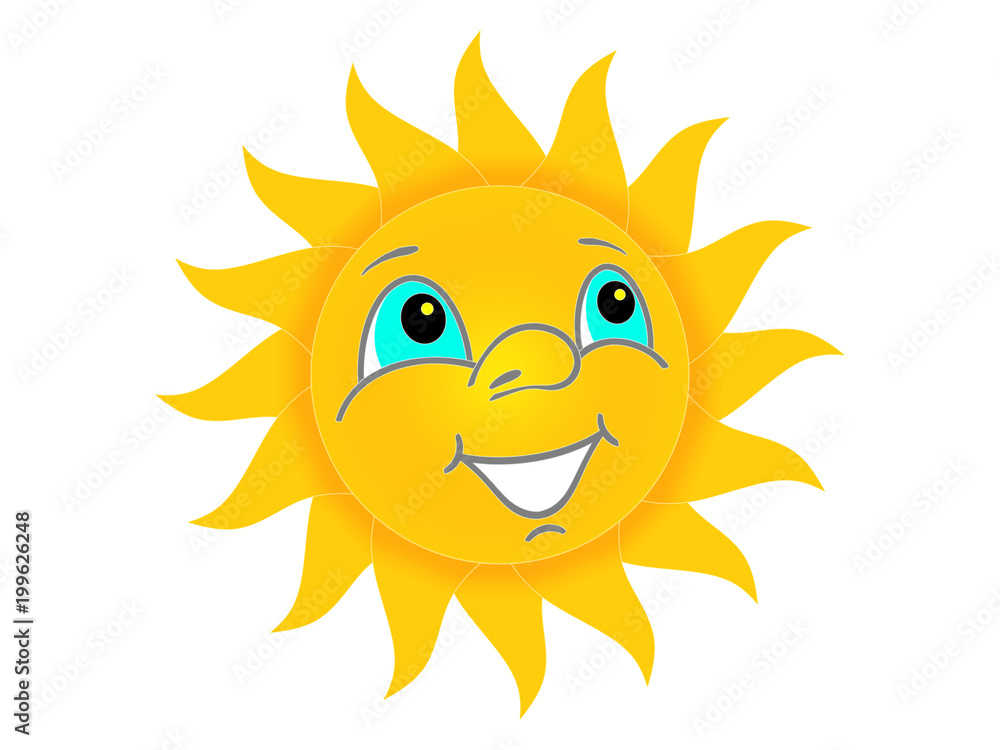 Symbol of the sun on a white background Symbol of the sun on a white background