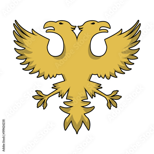 Russia eagles emblem vector illustration graphic design