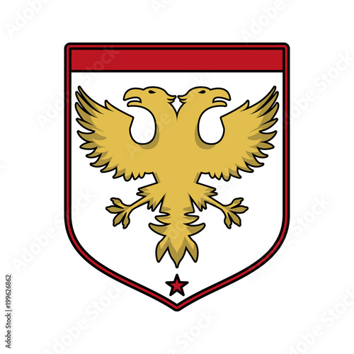 Russia eagles emblem vector illustration graphic design