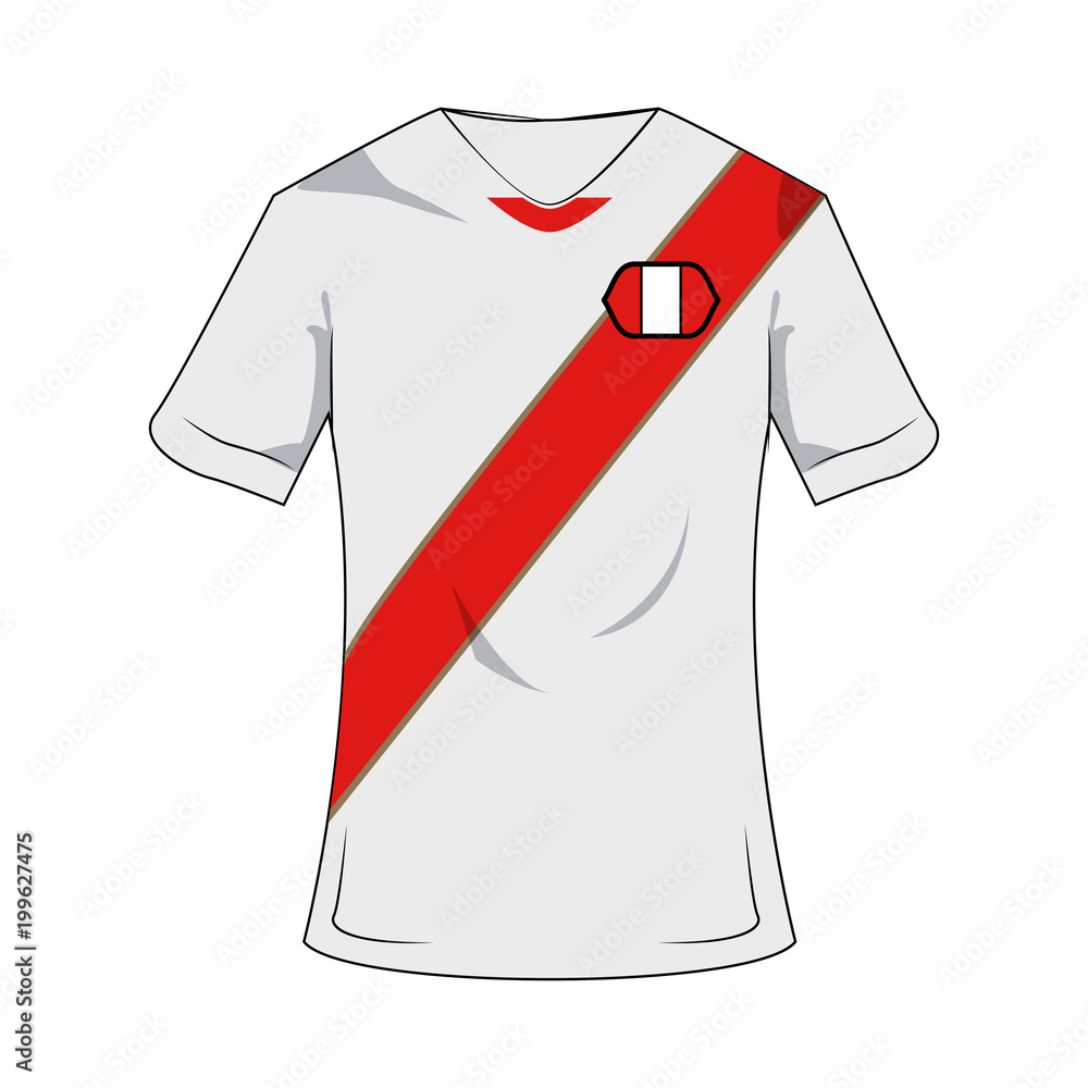 Peru national tshirt soccer sport wear vector illustration graphic design  Stock Vector | Adobe Stock