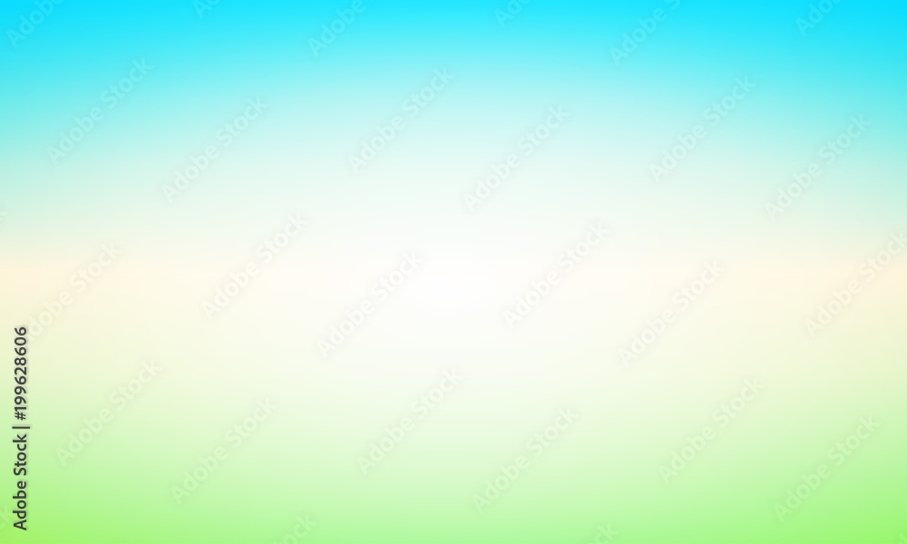 Abstract Background with Glow and Shine - Vector Illustration with Blured Landscape of Clear Day.