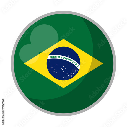 Free Download Brazil round flag symbol vector illustration graphic design - GFXLoad