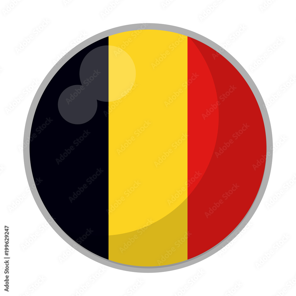 Fototapeta premium Germany round flag symbol vector illustration graphic design