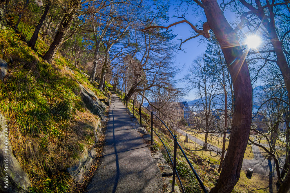 Gorgeous outdoor view in the park in Alesund, Norway Gorgeous outdoor view in the park in Alesund, Norway