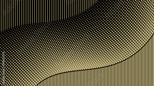 Abstract background Gold geometric dotted circles.