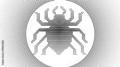 Vector illustration which consist of Black circles