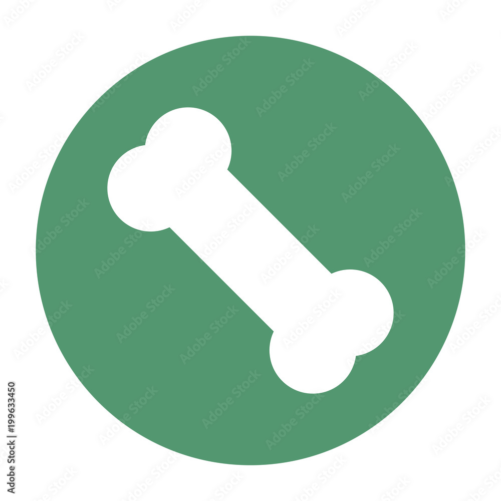 Bone Within A Circle Icon Bone Within A Circle Icon