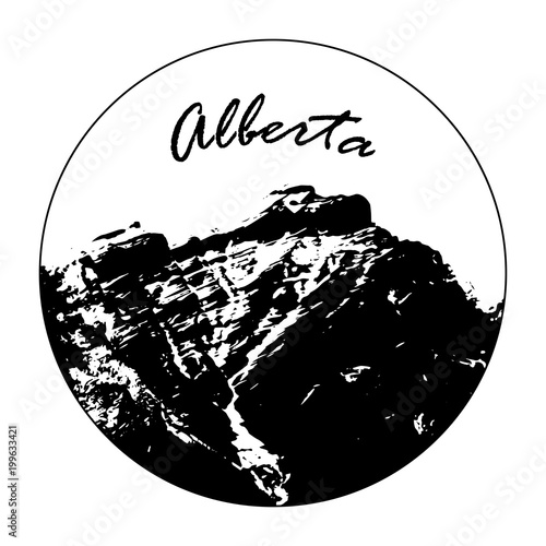 Vector Black Miss Cascade Mountain In A Circle With 