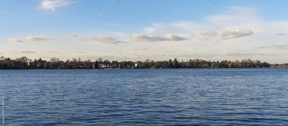 landscape with lake and cloudscape near Berlin