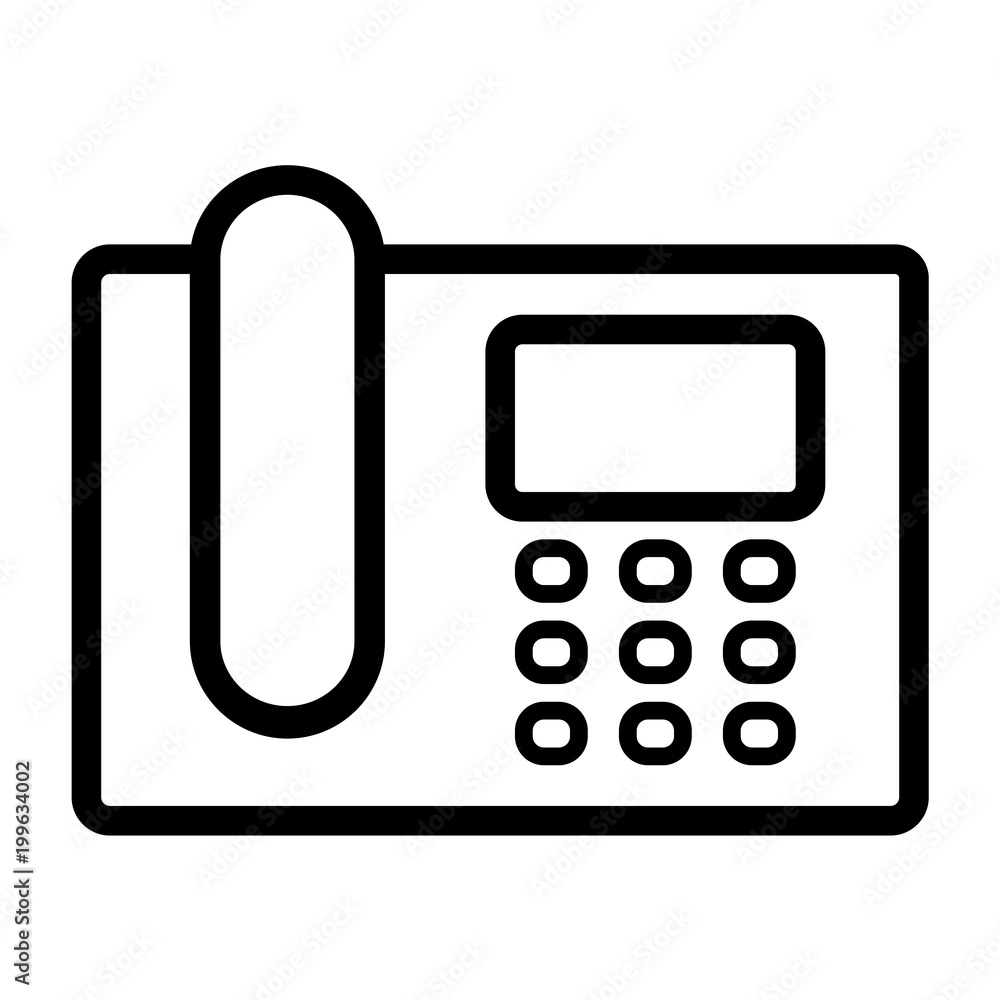 Intercom Telephone Line Icon Intercom Telephone Line Icon