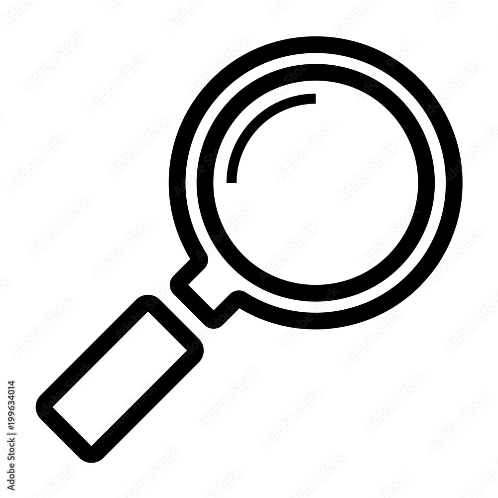 Magnifying Glass Line Icon Magnifying Glass Line Icon