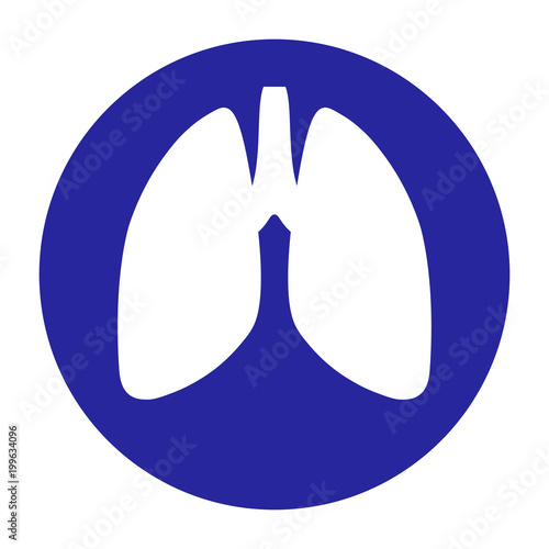 Lungs Within A Circle Icon