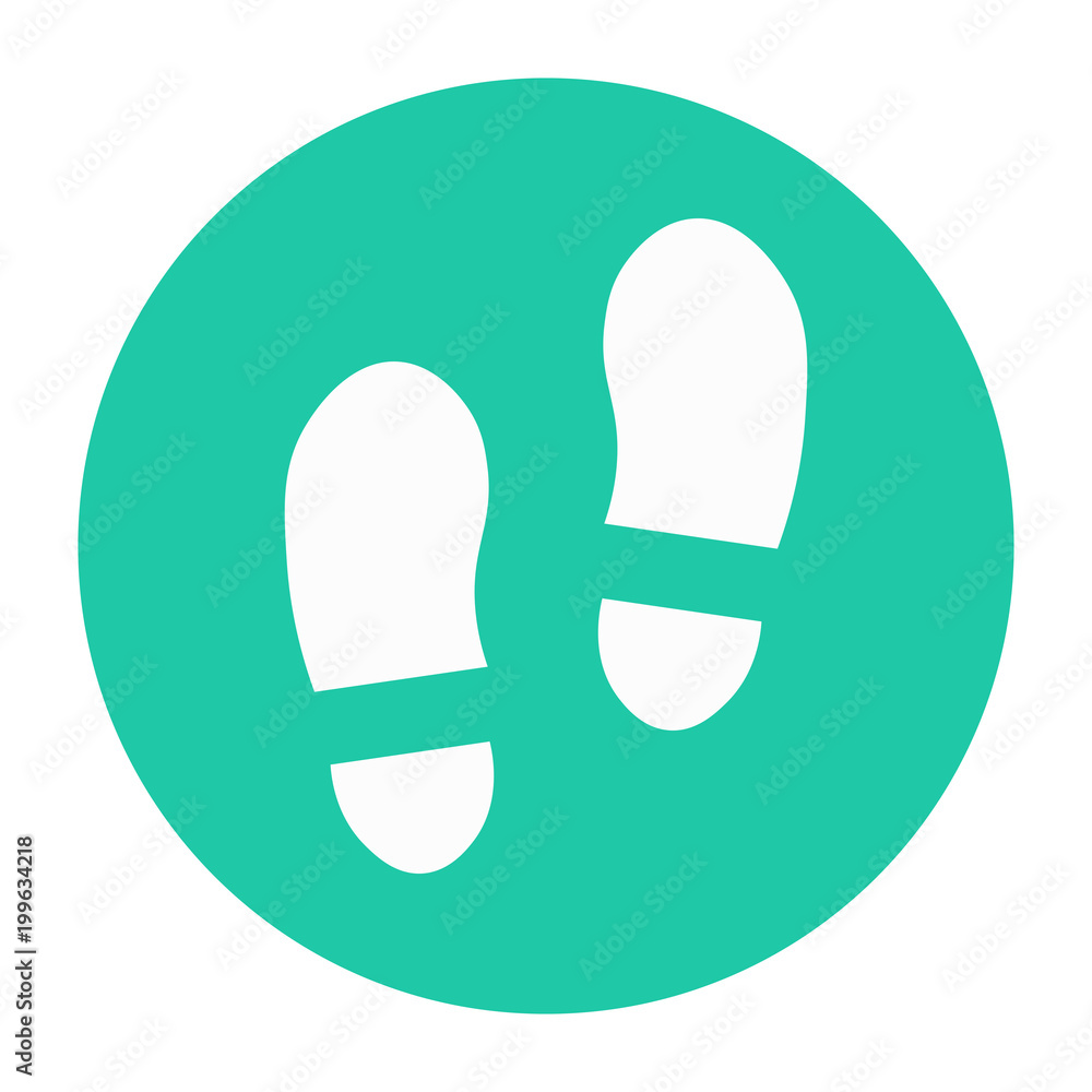 Shoe Prints In Circle Icon Shoe Prints In Circle Icon