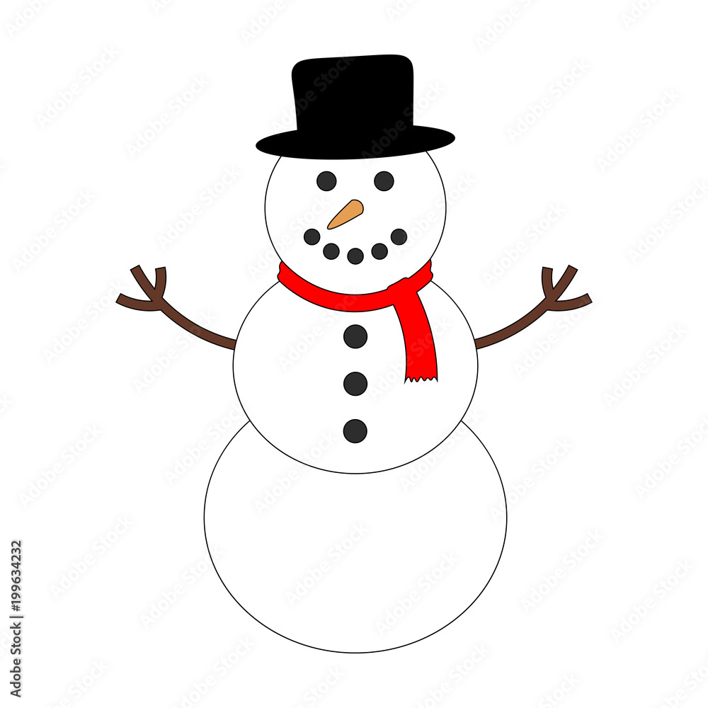 Colorful Snowman Icon