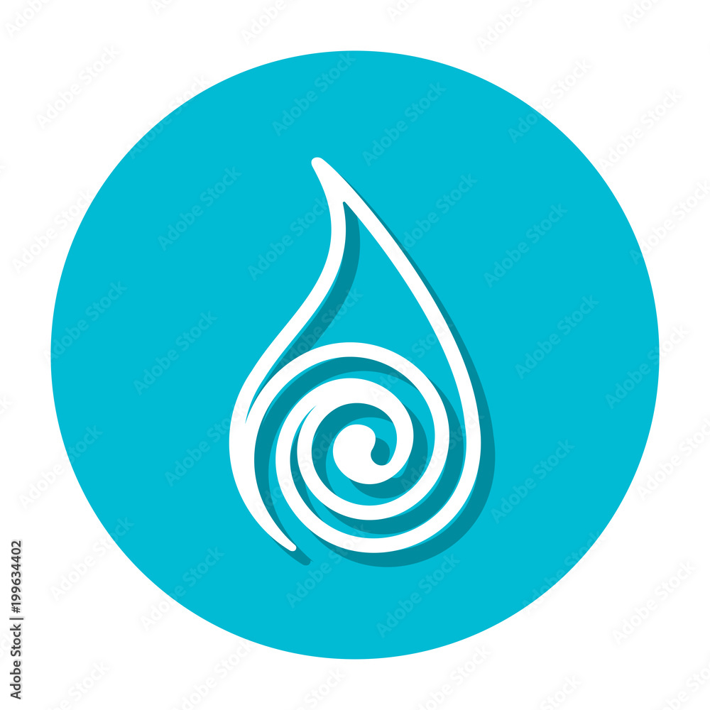 Abstract Line Water Symbol On Circle Abstract Line Water Symbol On Circle