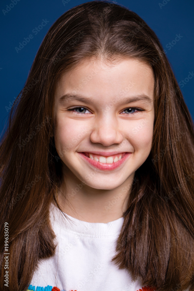 Calm brunette little girl Calm brunette little girl
