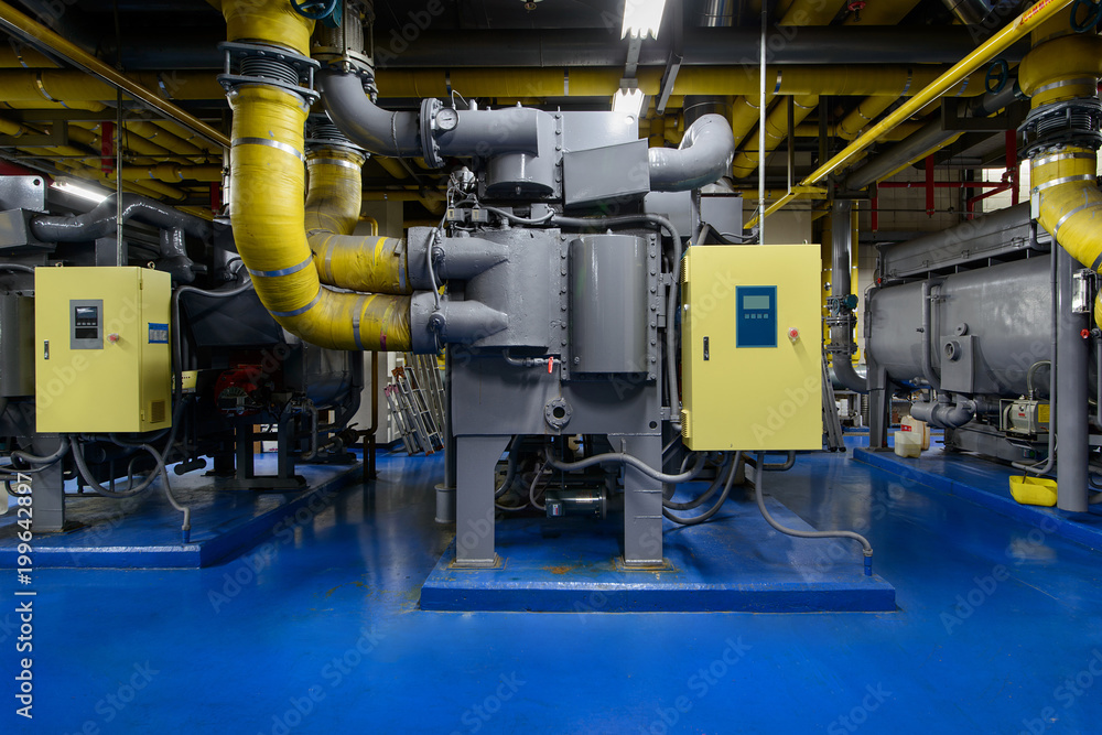 Absorption Chiller Heater in the basement Absorption Chiller Heater in the basement