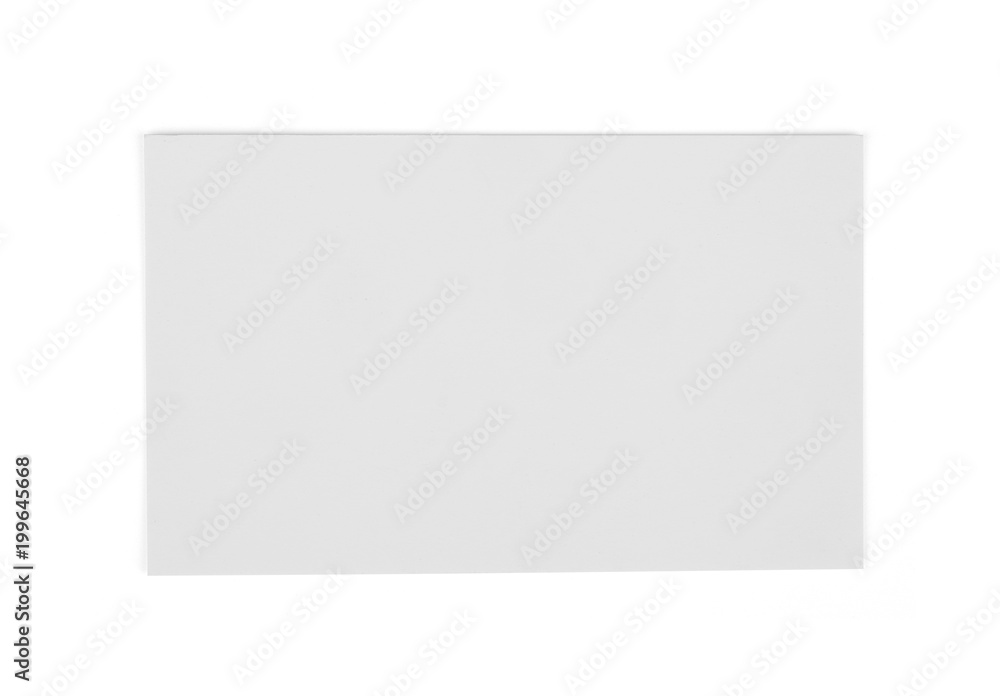 White Card Isolated White Card Isolated