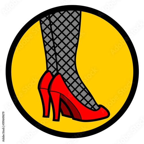 heeled shoes illustration