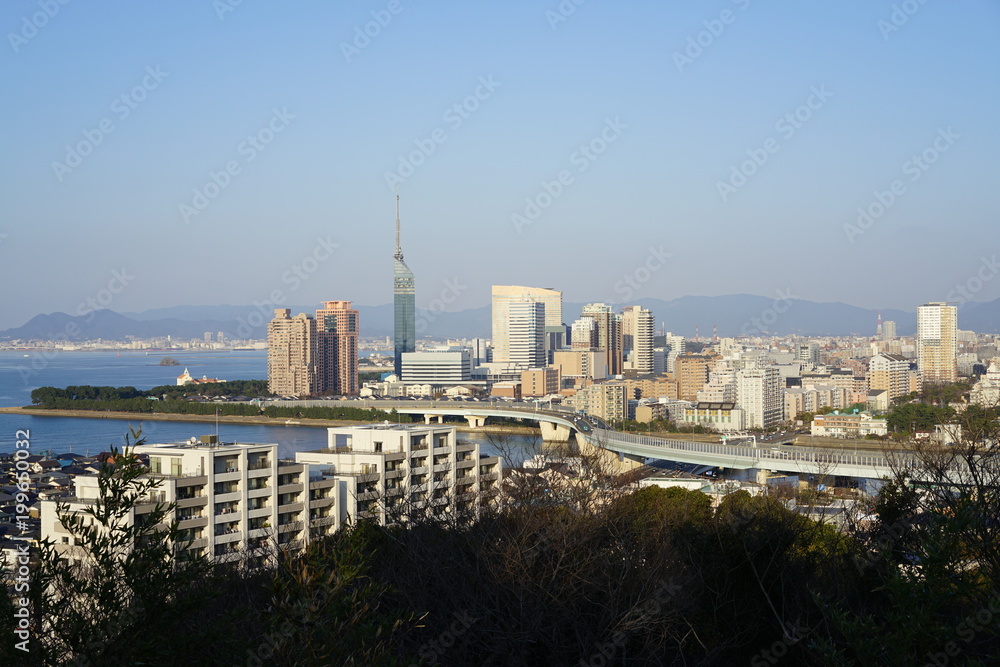 Fototapeta premium 福岡西の都市風景