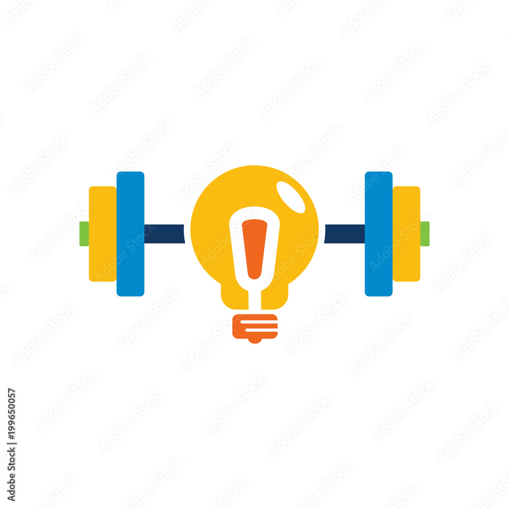 Barbell Idea Logo Icon Design Barbell Idea Logo Icon Design