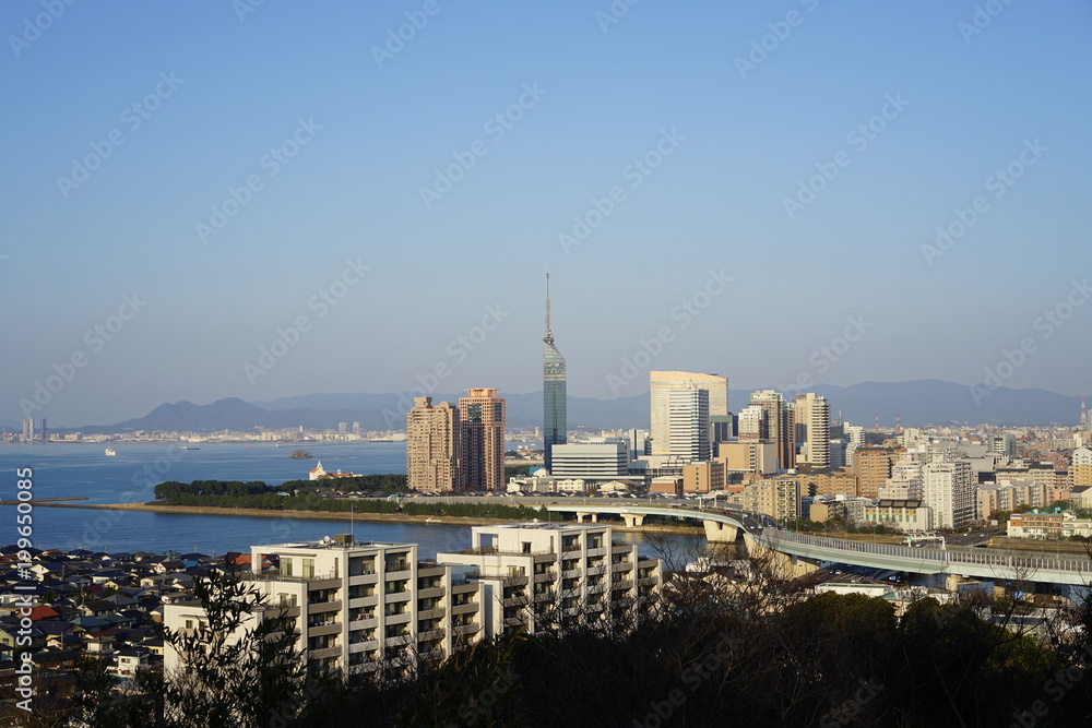 Fototapeta premium 福岡西の都市風景