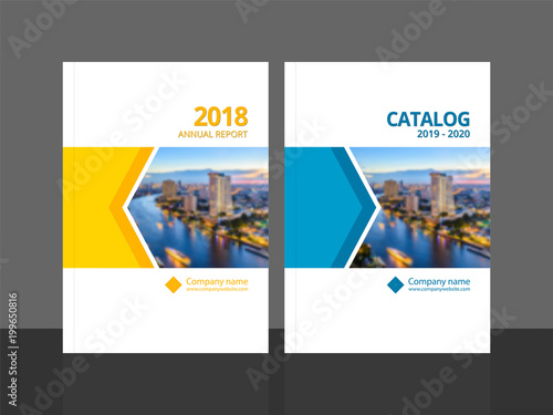 Cover design template corporate business annual report brochure poster company profile catalog magazine flyer booklet leaflet. Cover page design element A4 sample image with Gradient Mesh.