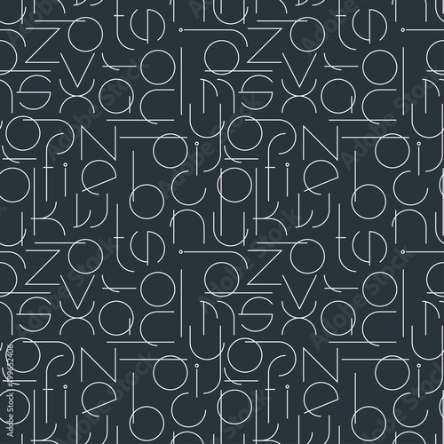 Minimalistic seamless pattern with letters.