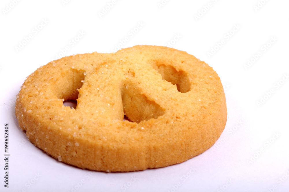 Danish butter cookies, butter cookies on white Danish butter cookies, butter cookies on white