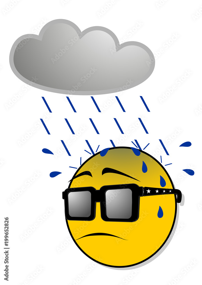 raining cloud and sad face raining cloud and sad face