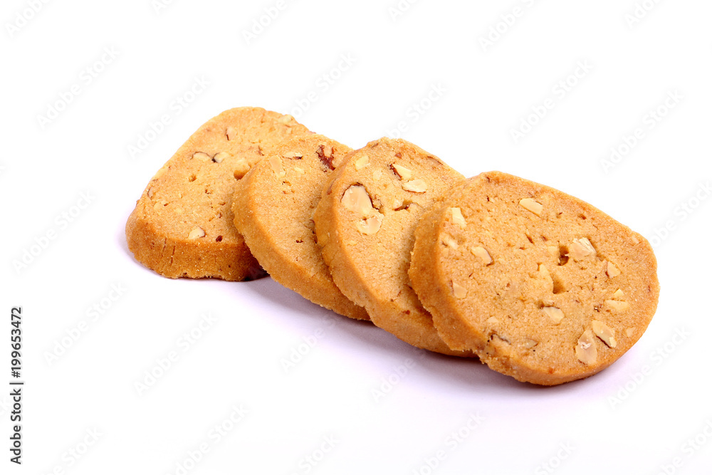 Italian Biscotti in white, almond cookies in white Italian Biscotti in white, almond cookies in white